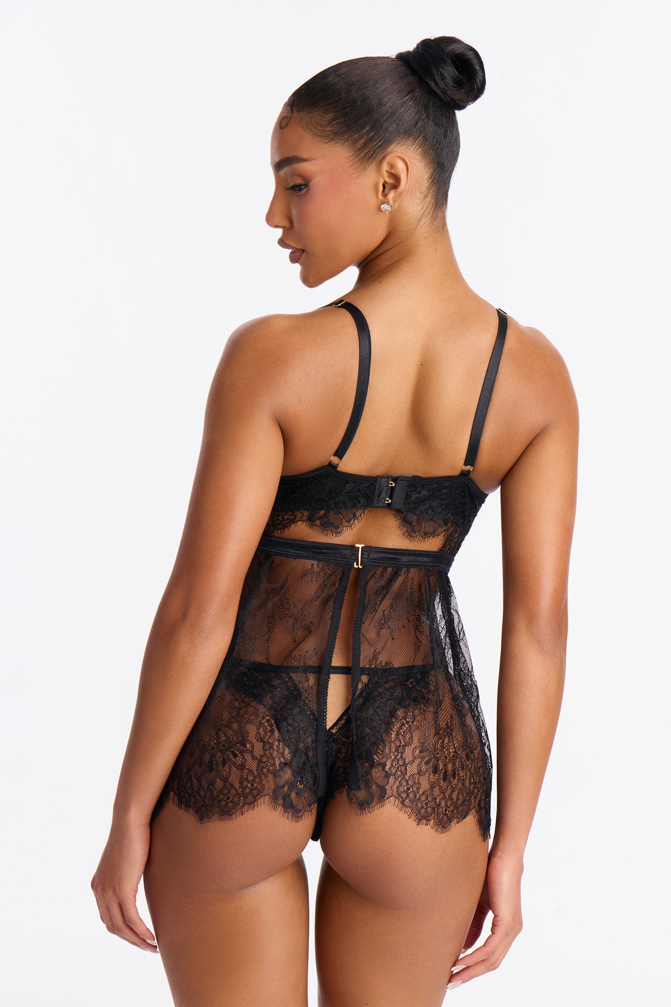 Good Intentions Lace Babydoll - Black