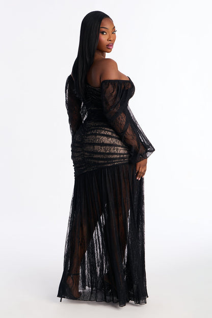 Love Games Lace Maxi Dress - Black