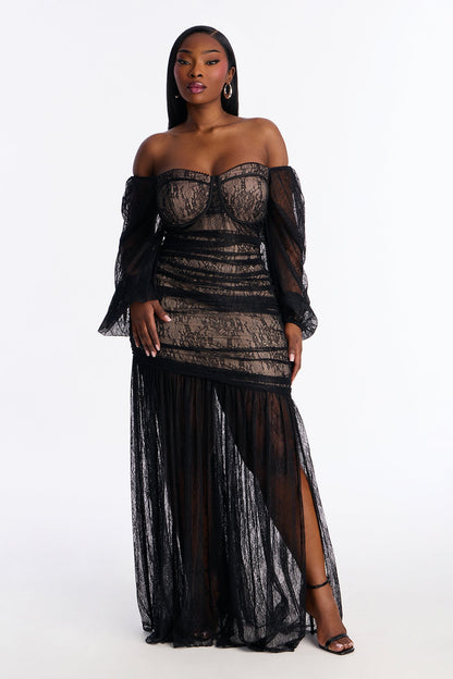 Love Games Lace Maxi Dress - Black