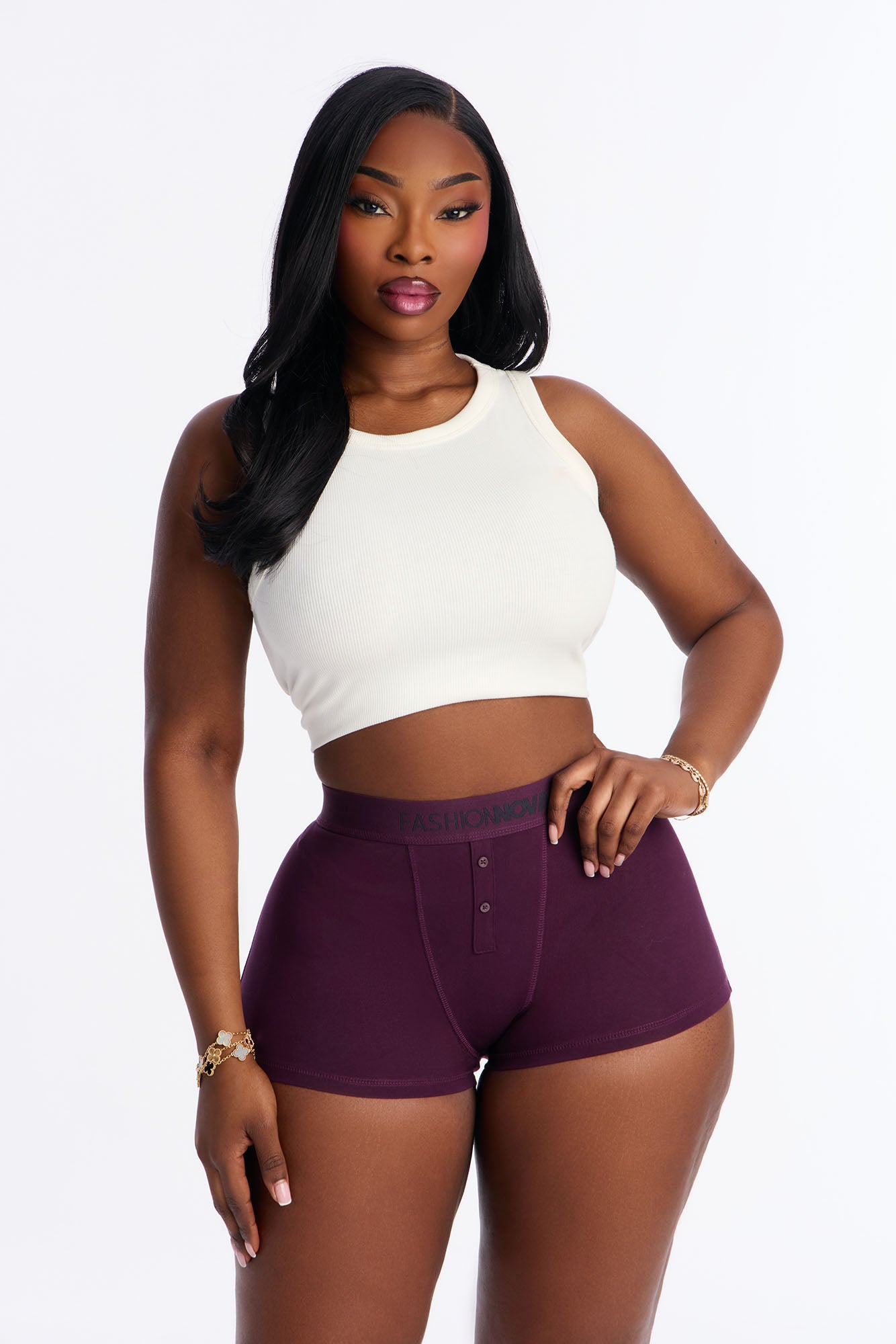 FN Mood Cotton Boyshort - Plum