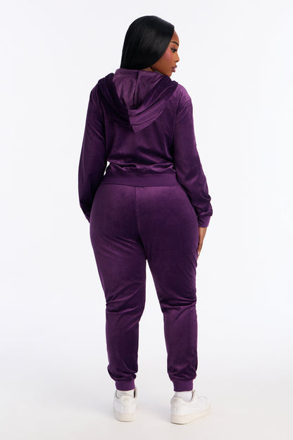 The Original Trendsetter Velour Set - Plum