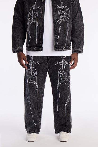 Baggy Skyfire Jean - Black Wash