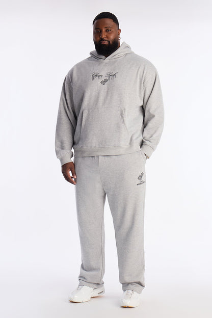 Chase Luck Embroidered Sweatpants - Heather Grey