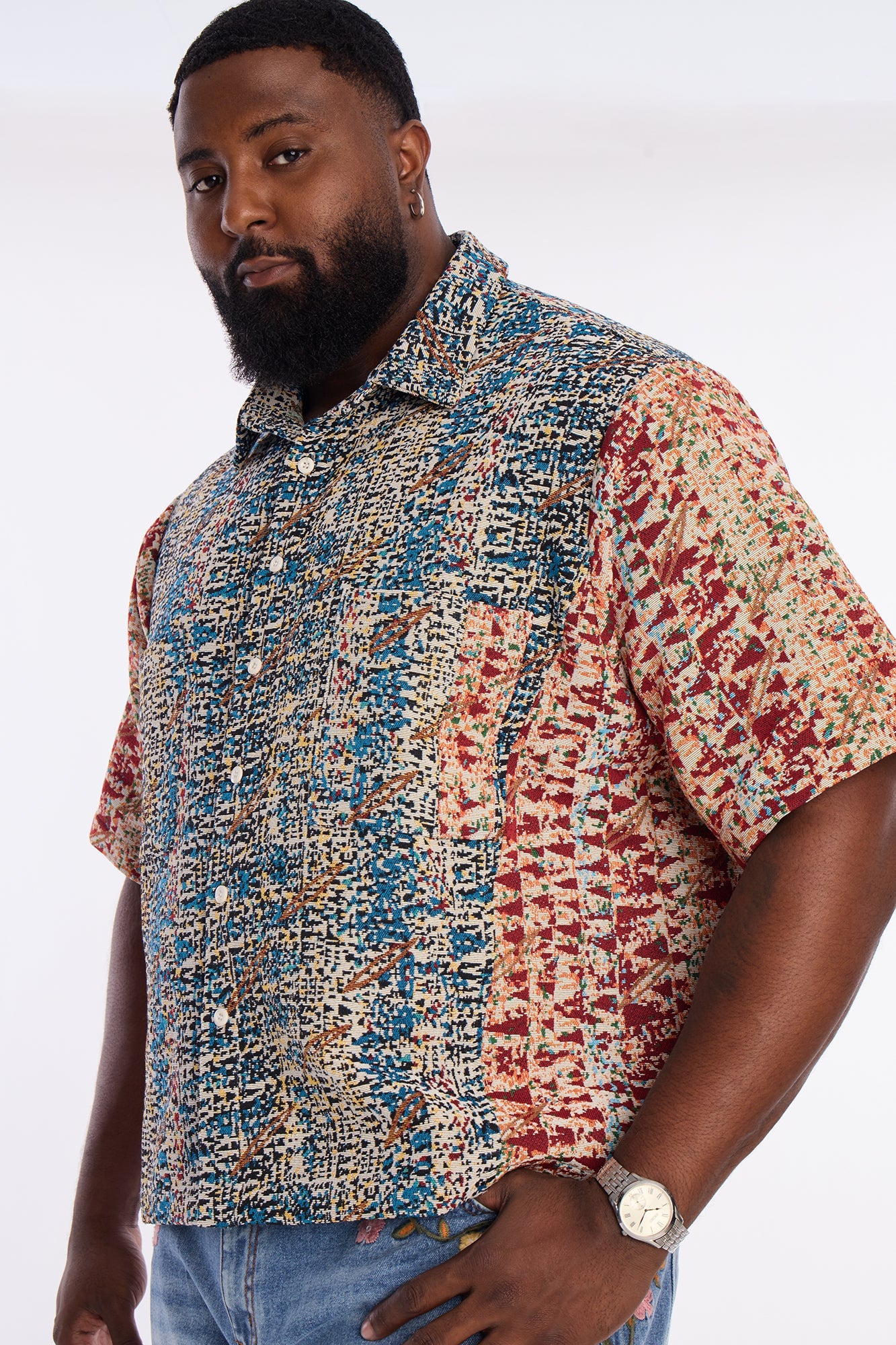 Nomadic Tapestry Button Up Shirt - Multi Color