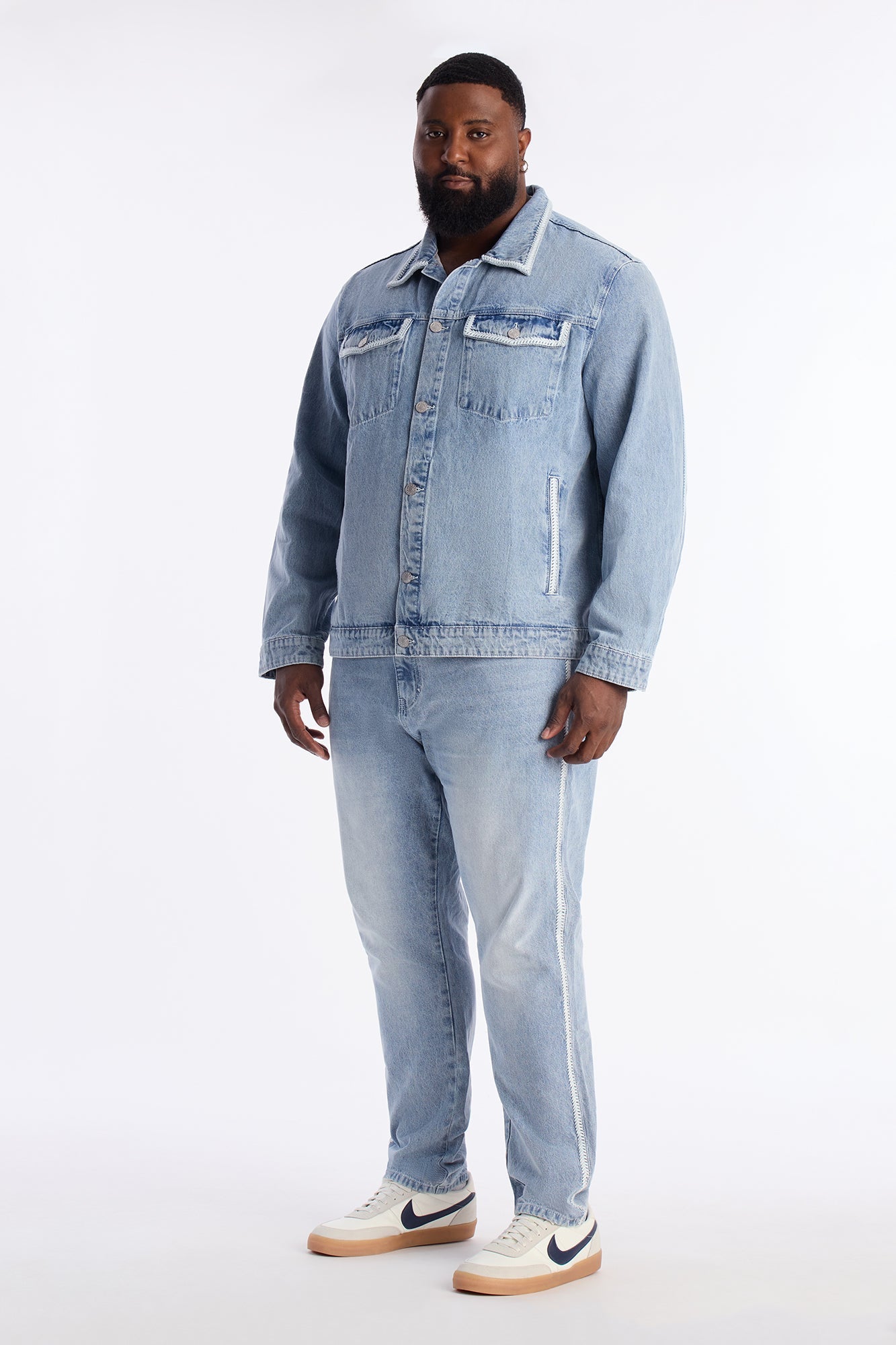 Slim Crochet Jean - Light Blue Wash