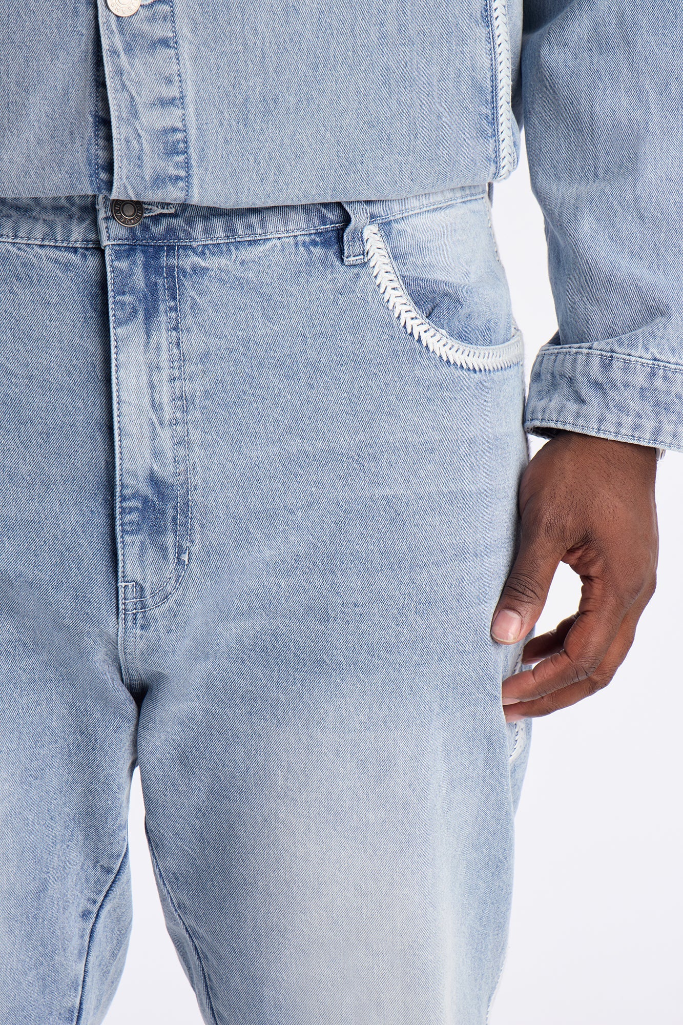 Slim Crochet Jean - Light Blue Wash