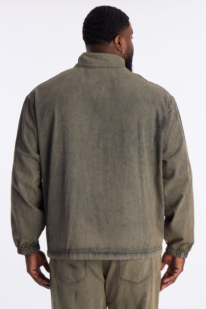 Dune Denim Anorak Jacket - Olive
