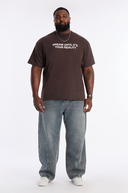 Dream Until Its Your Reality Short Sleeve Tee - Brown