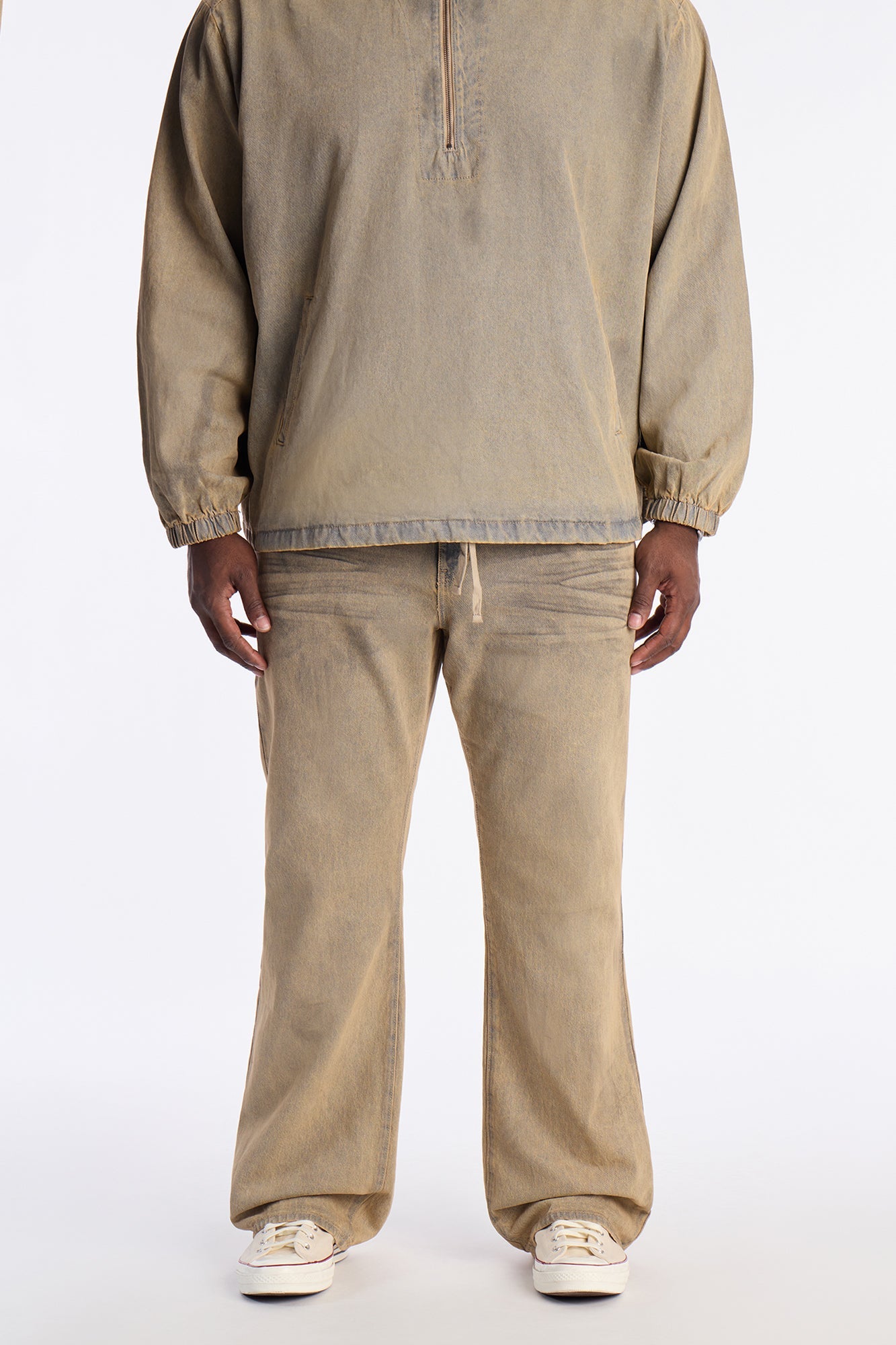 Stacked Slim Flare Dune Jean - Brown