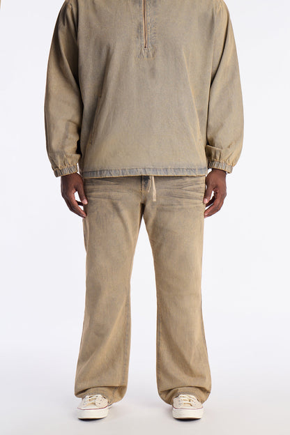 Stacked Slim Flare Dune Jean - Brown