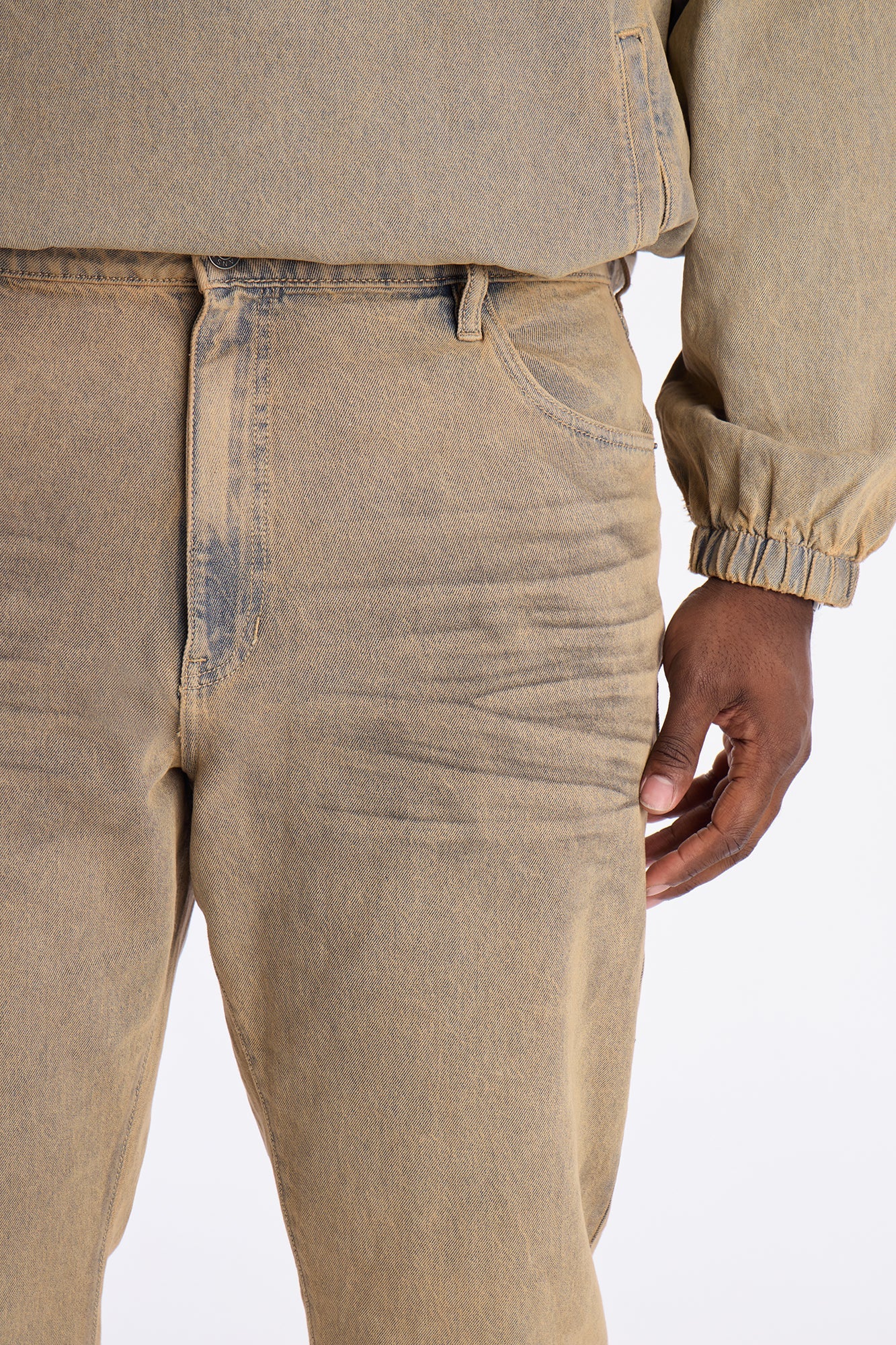 Stacked Slim Flare Dune Jean - Brown