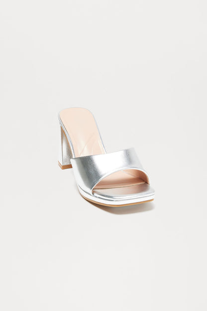 Intensity Metallic Heels - Silver