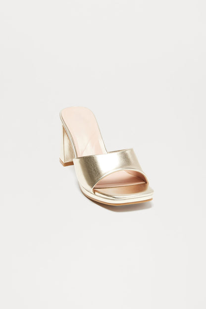 Intensity Metallic Heels - Gold