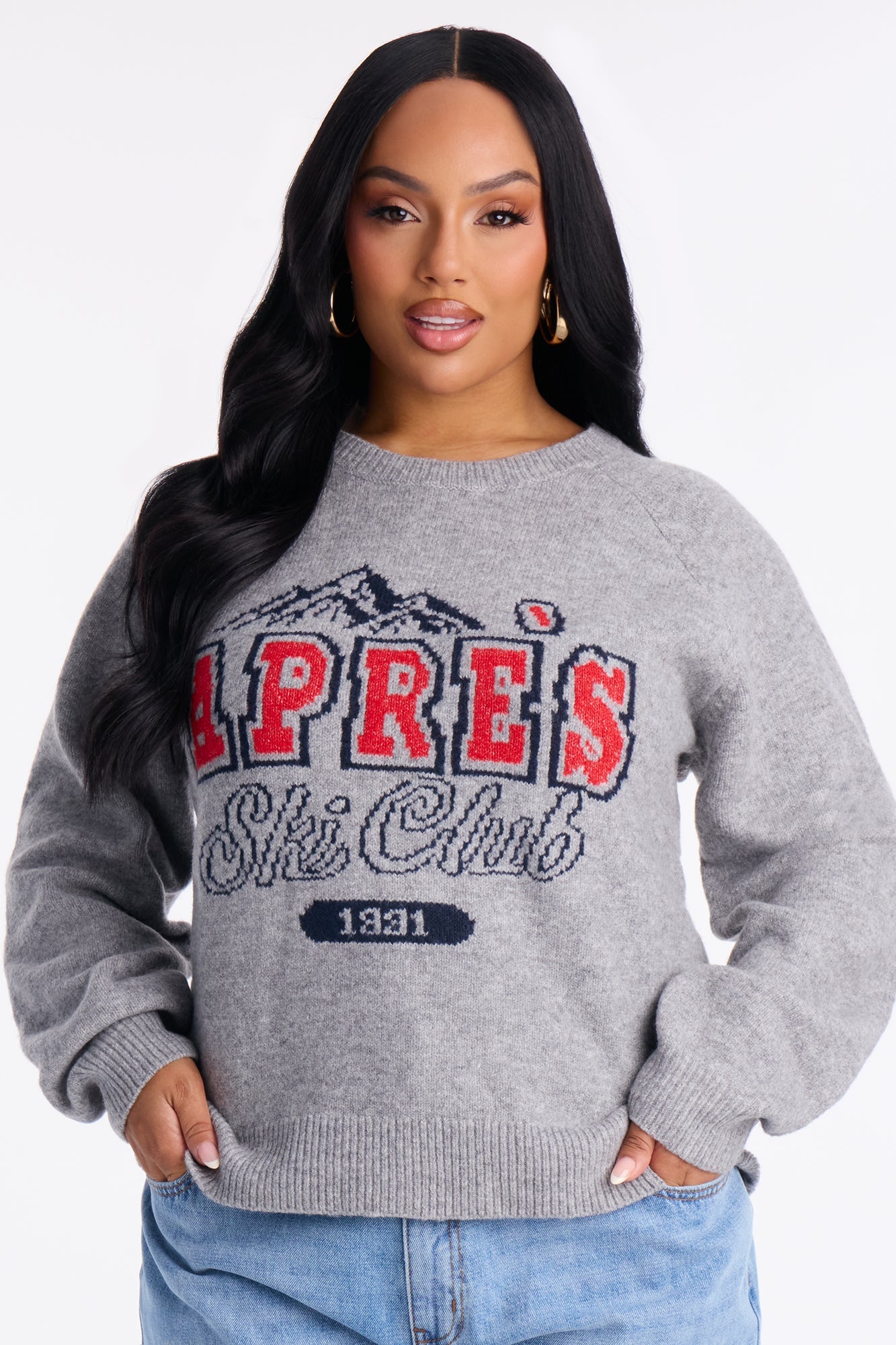 Apres Ski Club Pullover Sweater - Grey/combo