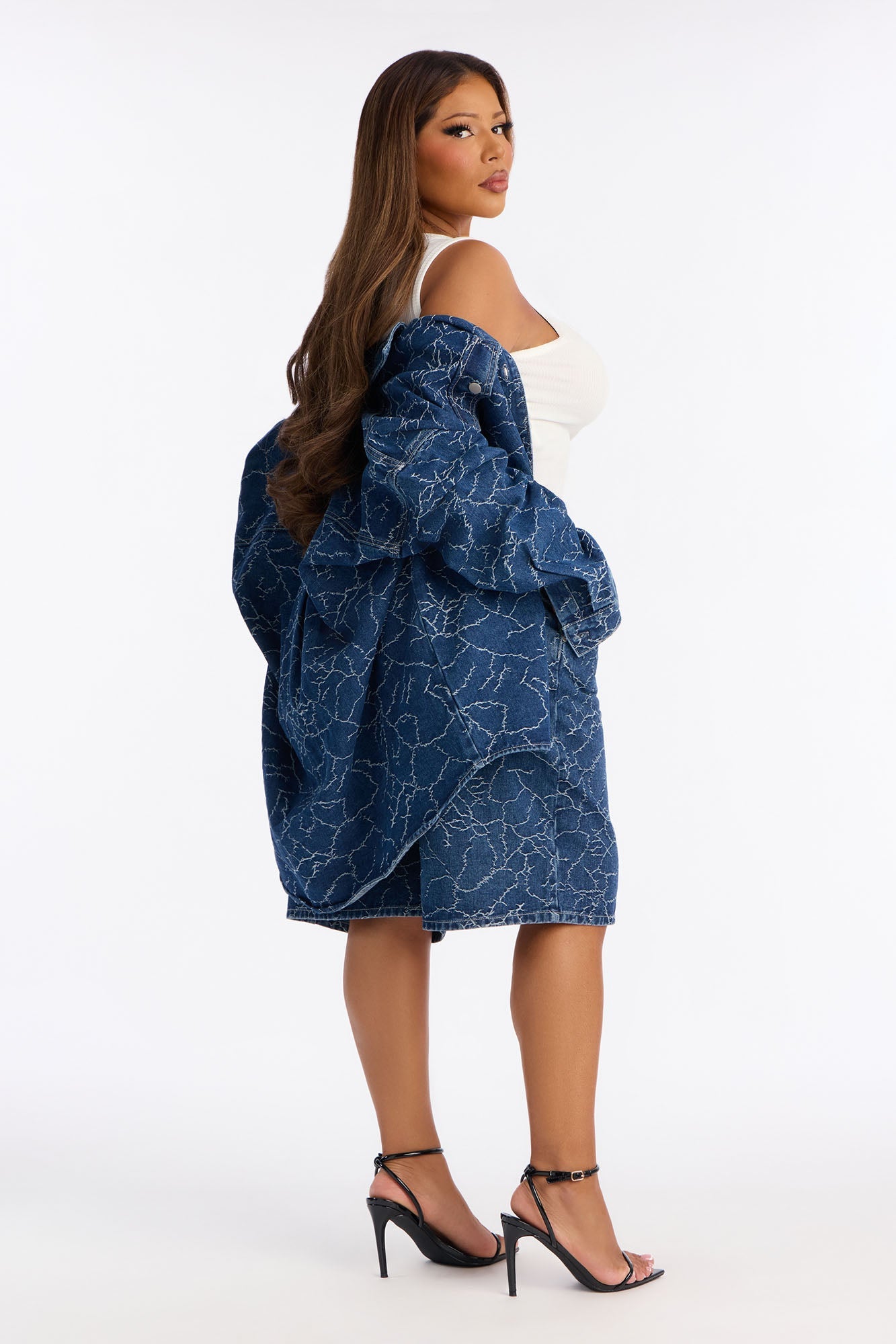 Live Wire Oversized Denim Shacket - Dark Wash
