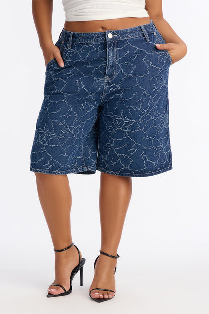 Live Wire Denim Jorts - Dark Wash