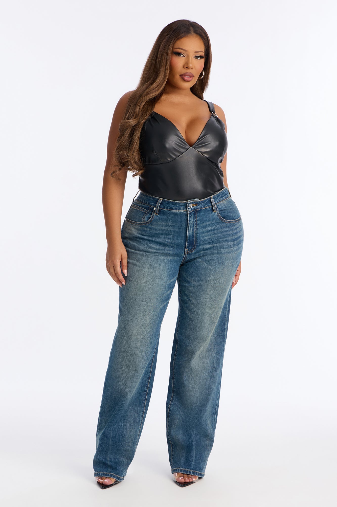 Sadie Stretch Straight Leg Jeans - Medium Wash
