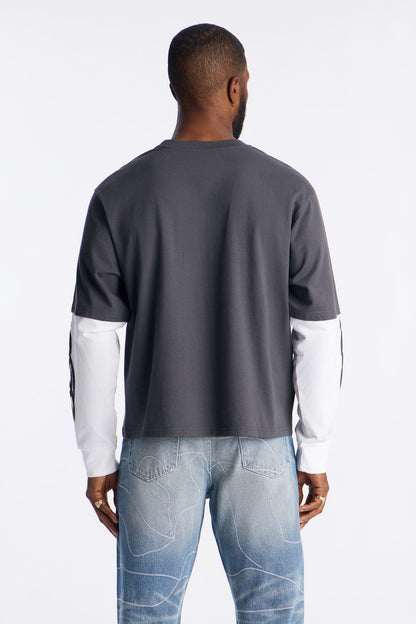 Sacred Saint 2fer Long Sleeve Tee - Black