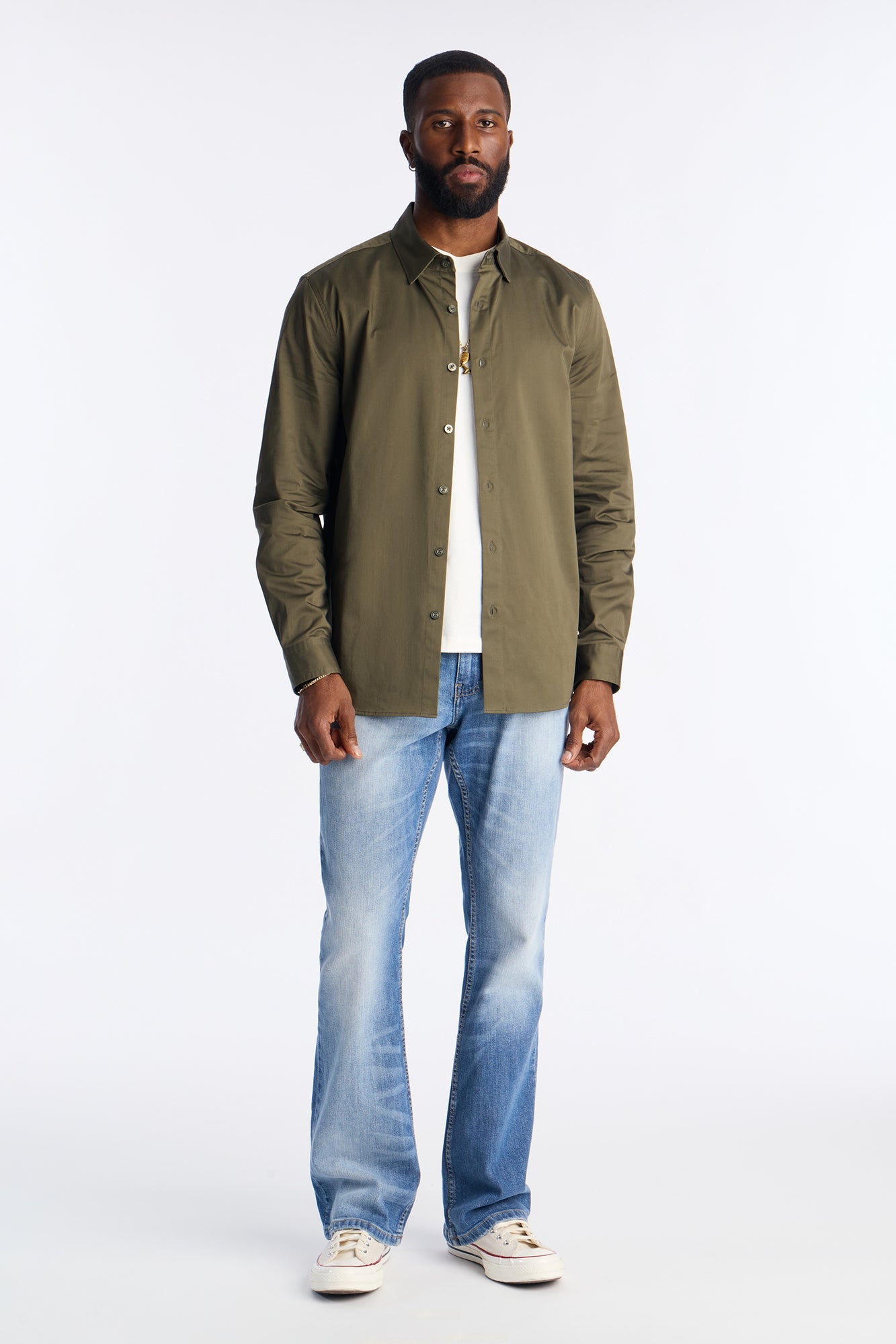 Stacked Skinny Flare Wasco Jean - Medium Wash