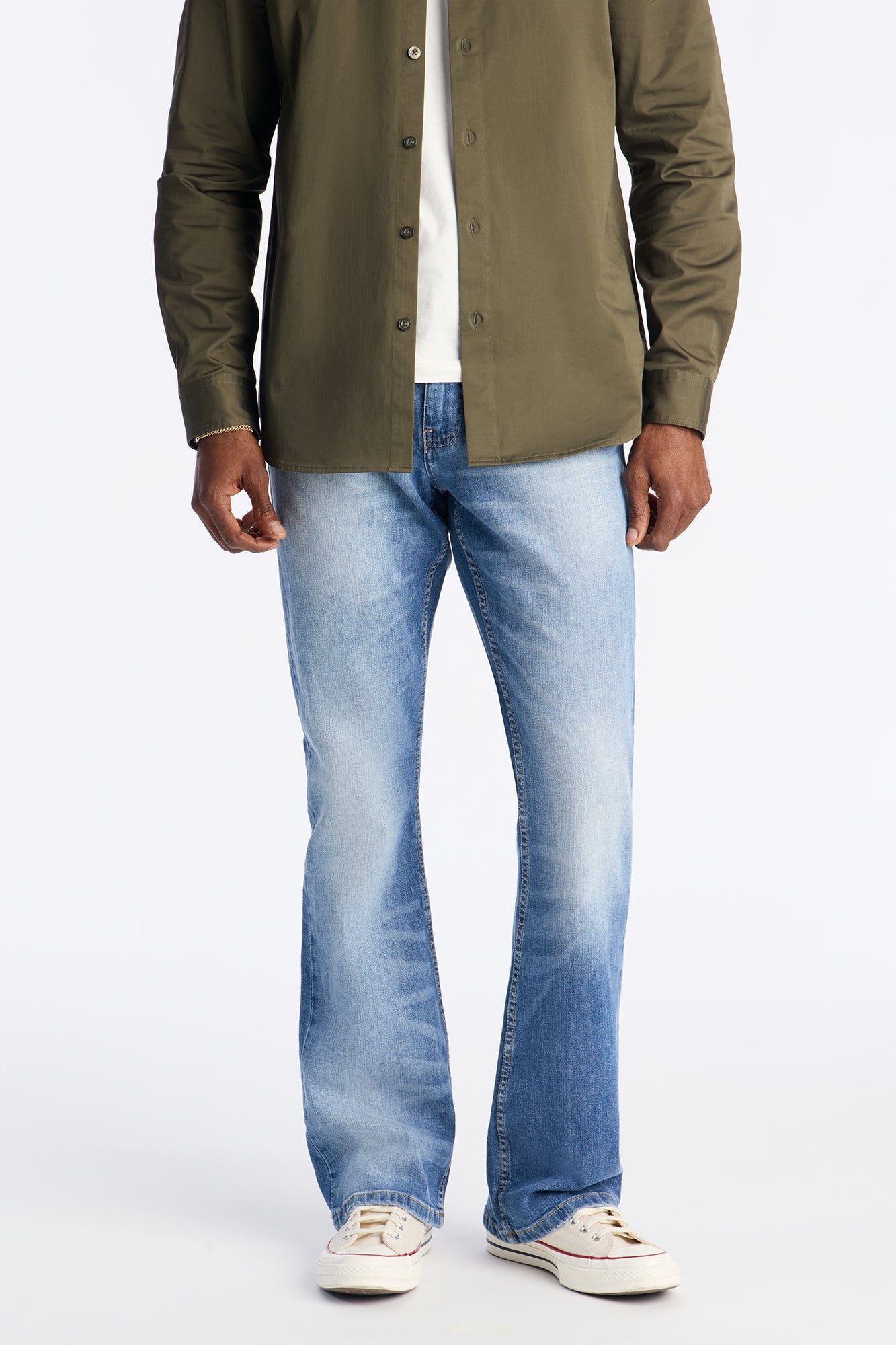 Stacked Skinny Flare Wasco Jean - Medium Wash