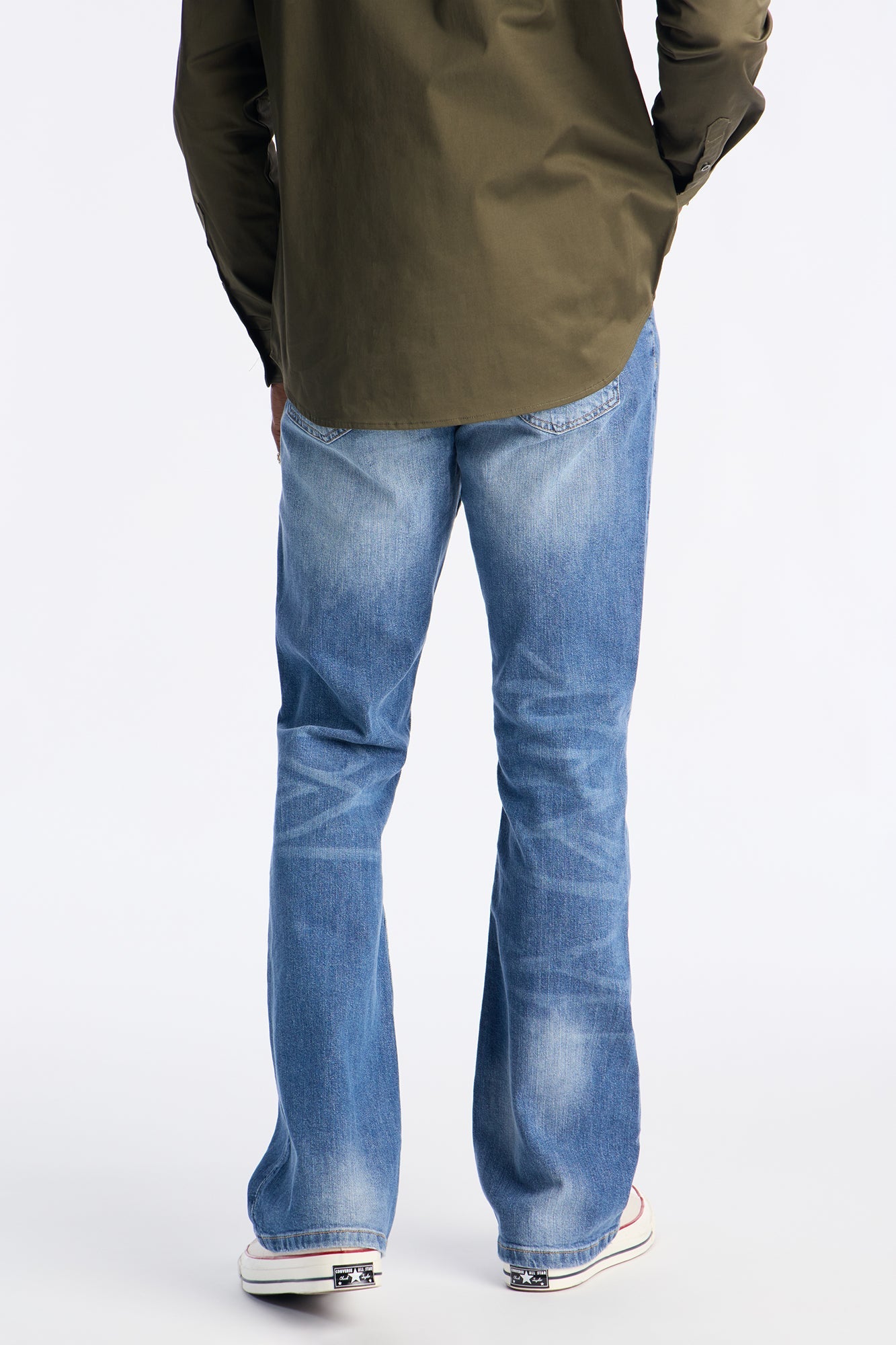 Stacked Skinny Flare Wasco Jean - Medium Wash