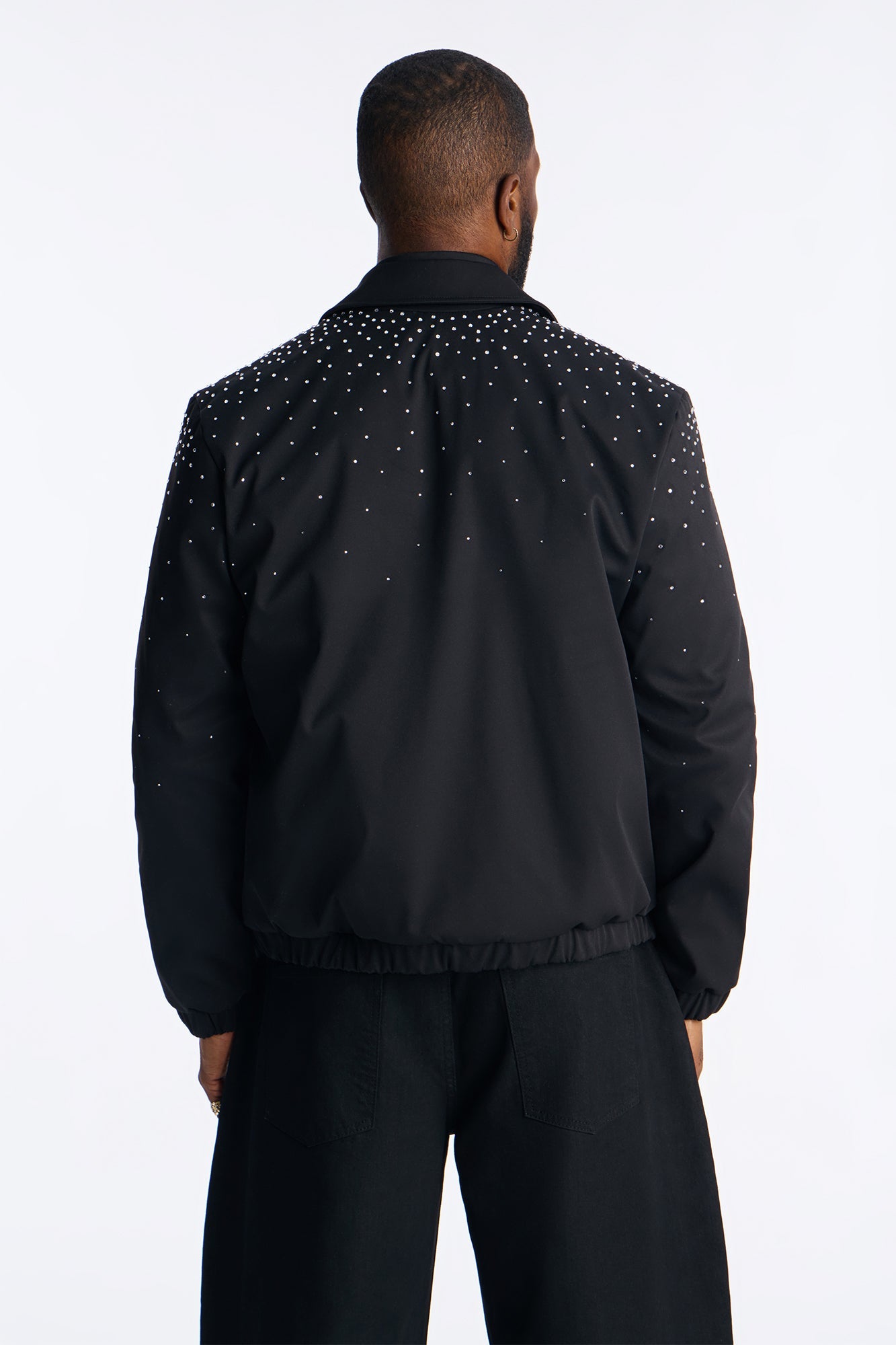 Party Ready Rhinestone Jacket - Black