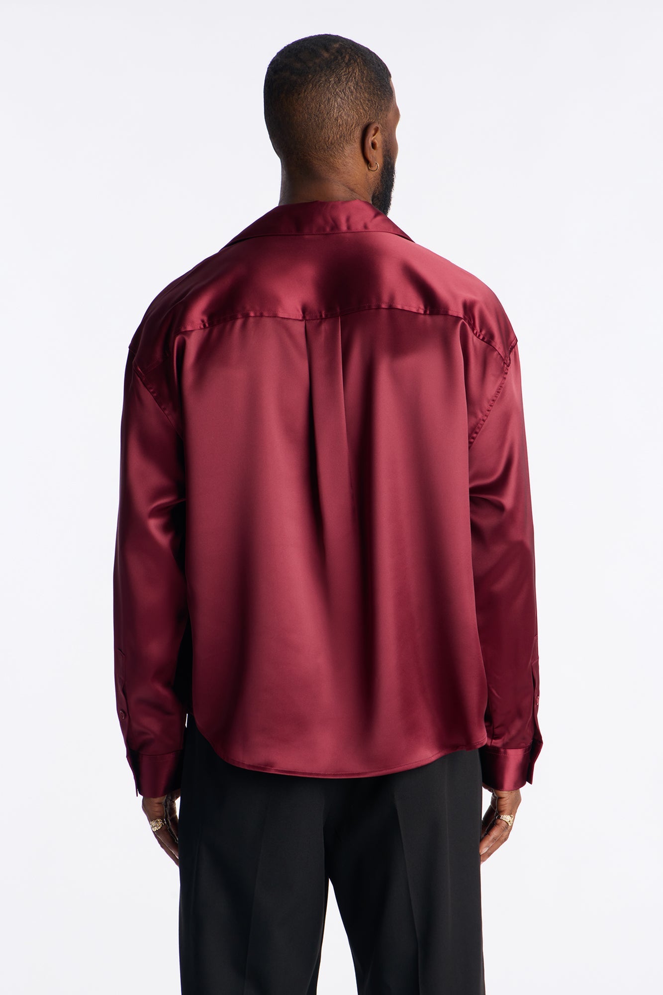 Relaxed Luxe Lumina Easy Flow Shirt - Burgundy