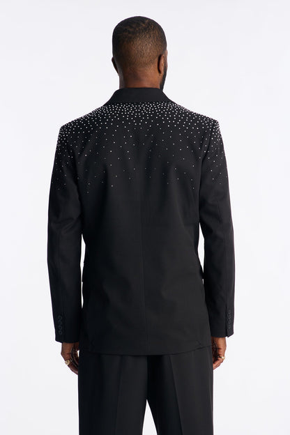 Relaxed Star Gazer Embellished Jacket - Black