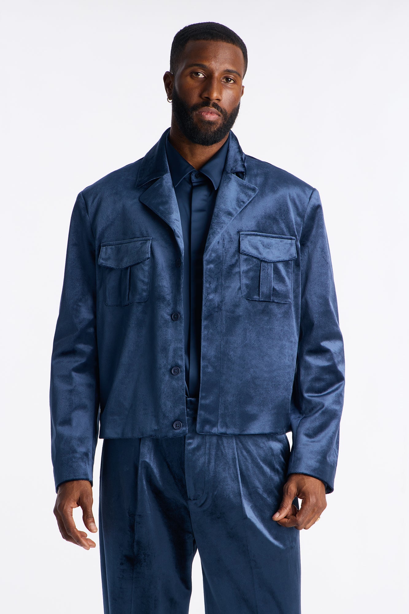 Cropped Nimbus Celestine Jacket - Navy