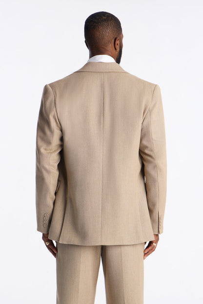 Relaxed Double Breasted Galaxy Blazer - Taupe