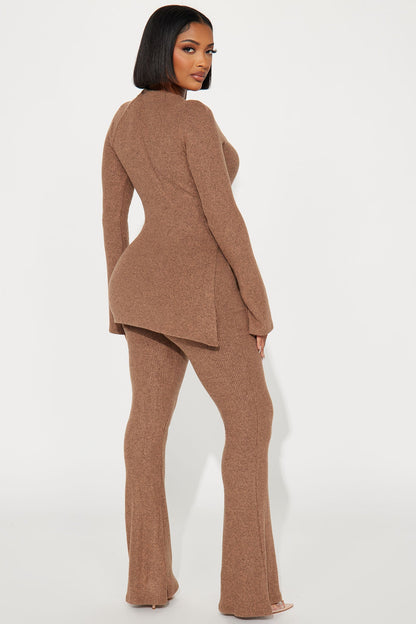 Clarissa Cozy Pant Set - Mocha