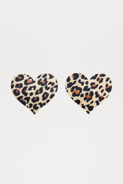 Your Little Kitty Leopard Nipple Cover Pasties - Brown/combo