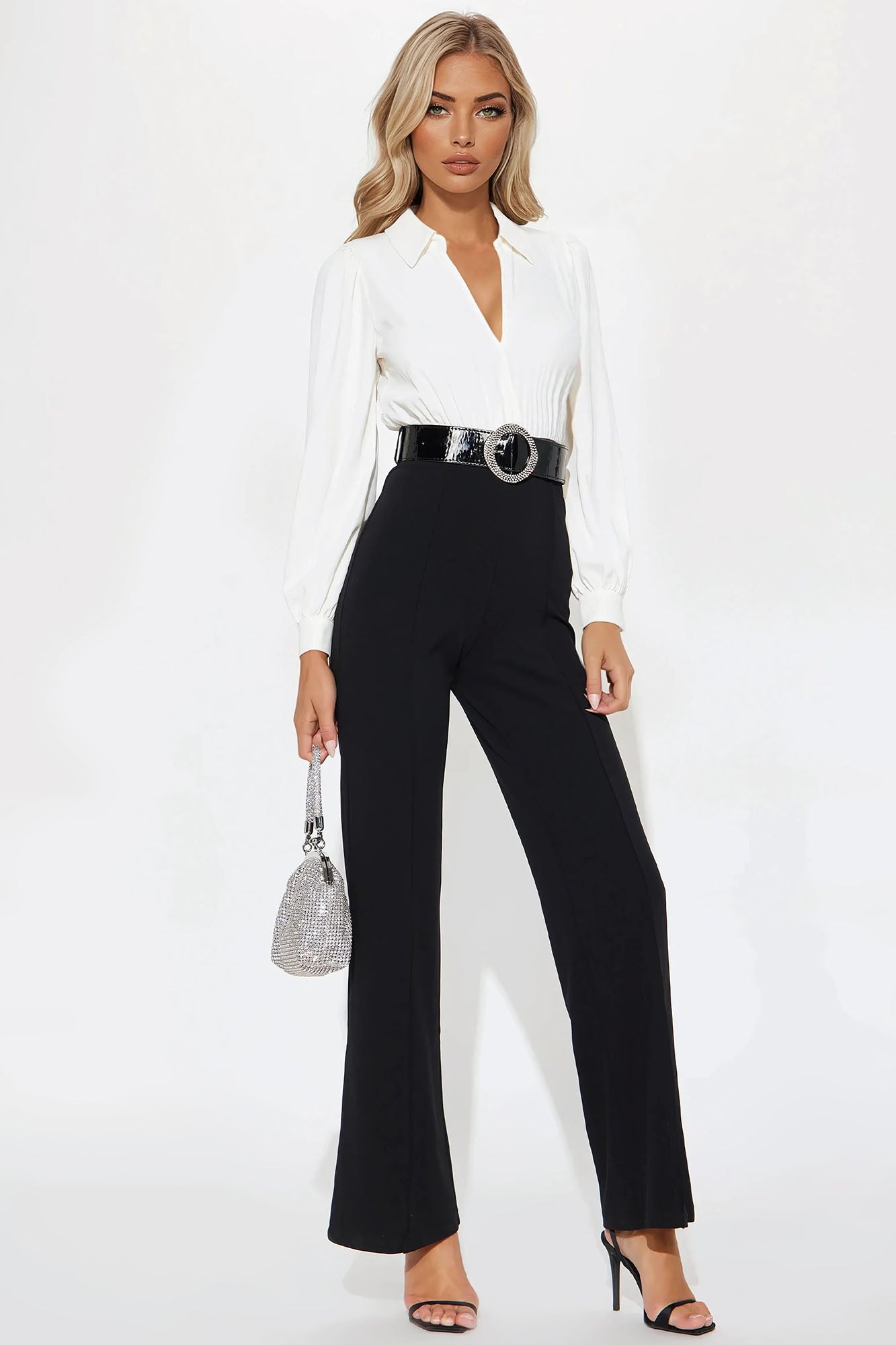 All Facts Jumpsuit - White/Black