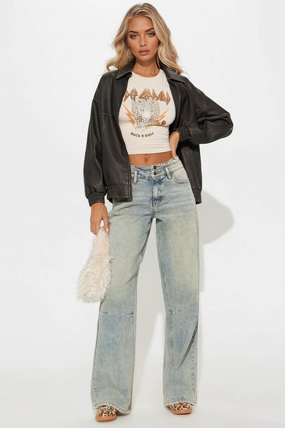 Tall Artesia Tinted Baggy Non Stretch Jeans - Light Wash