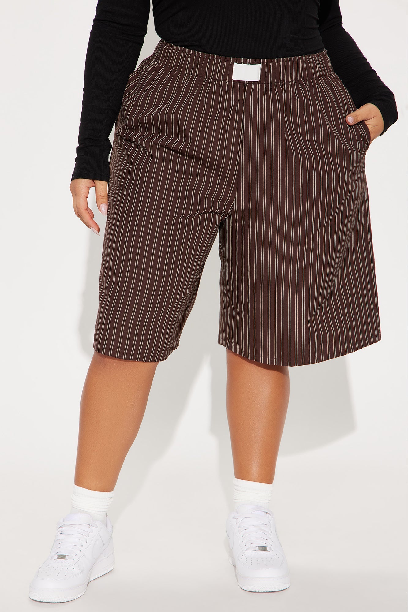 Aurora Striped Boxer Short - Chocolate