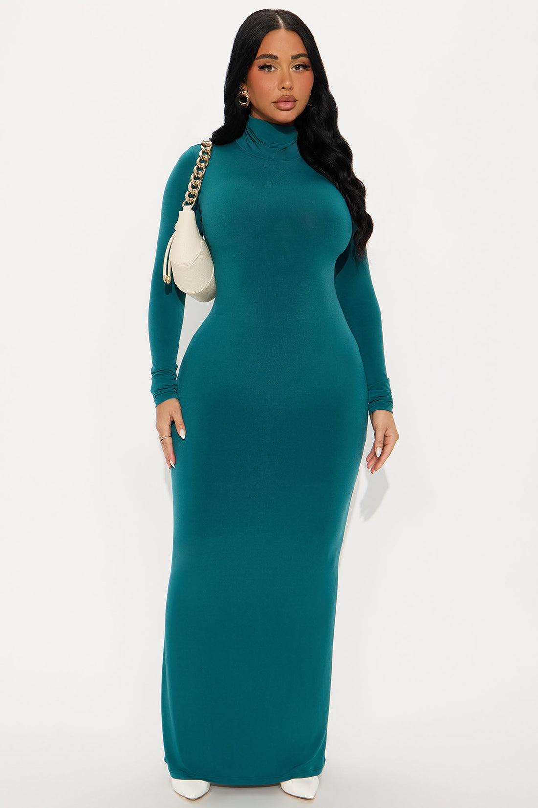 Perfect Match Long Sleeve Maxi Dress - Teal