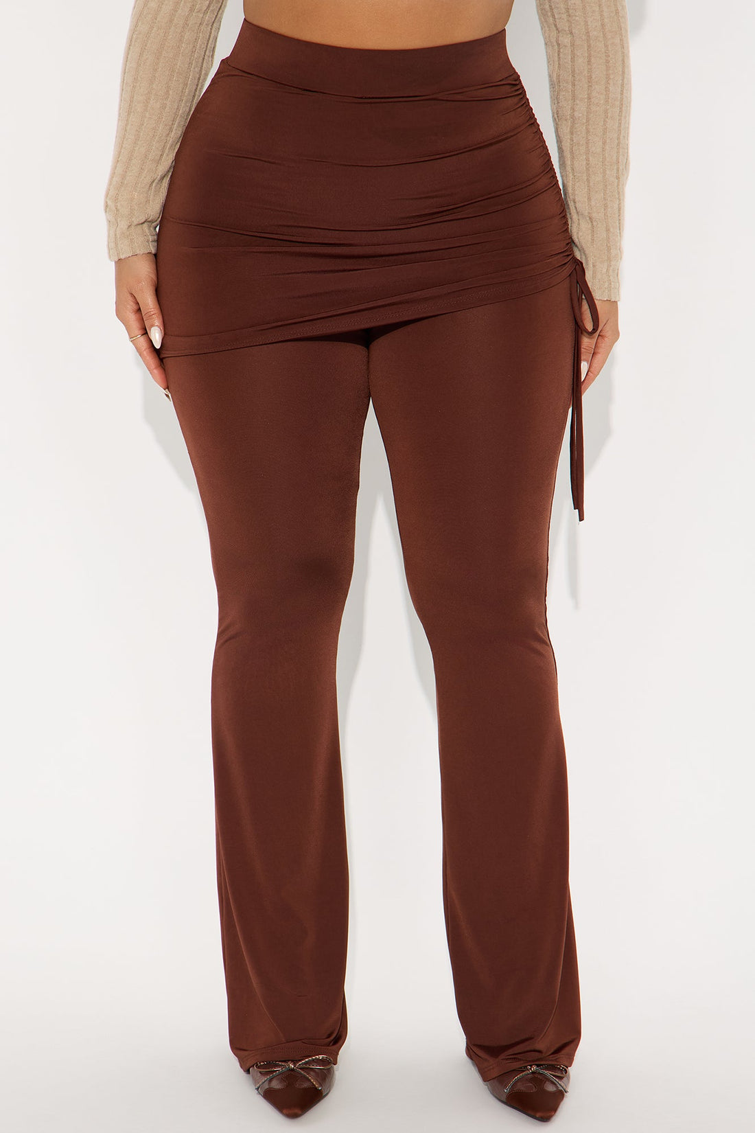 Paloma Wrap Skirt Pant - Chocolate