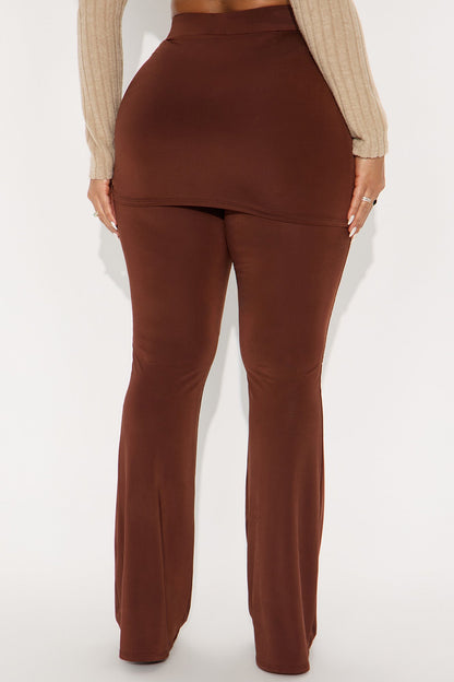 Paloma Wrap Skirt Pant - Chocolate
