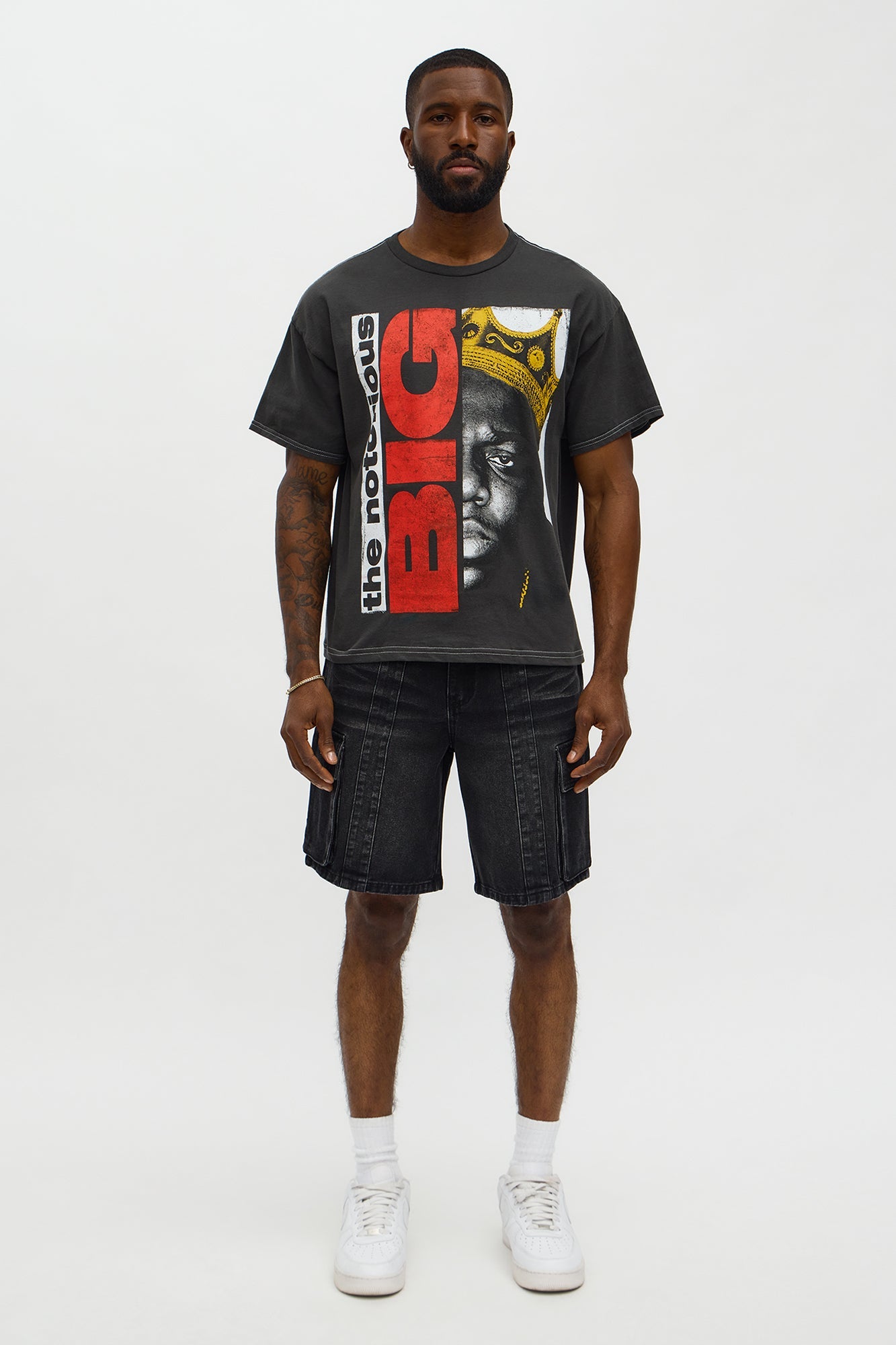 The Notorious BIG King Of New York Boxy Short Sleeve Tee - Black