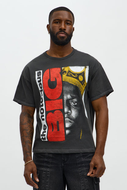The Notorious BIG King Of New York Boxy Short Sleeve Tee - Black