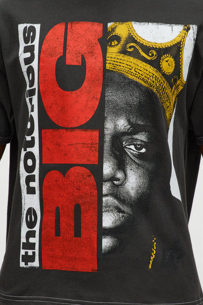 The Notorious BIG King Of New York Boxy Short Sleeve Tee - Black