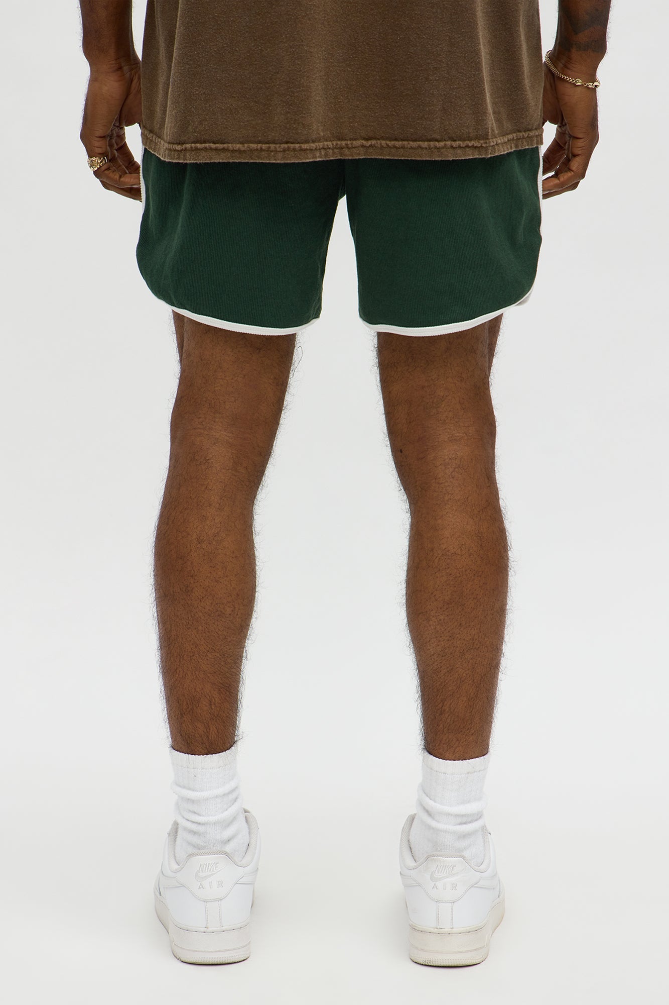 Retro Color Blocked Casual Short - Green/combo