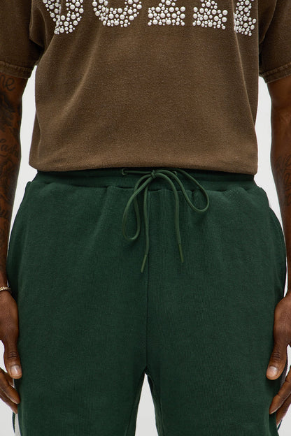 Retro Color Blocked Casual Short - Green/combo