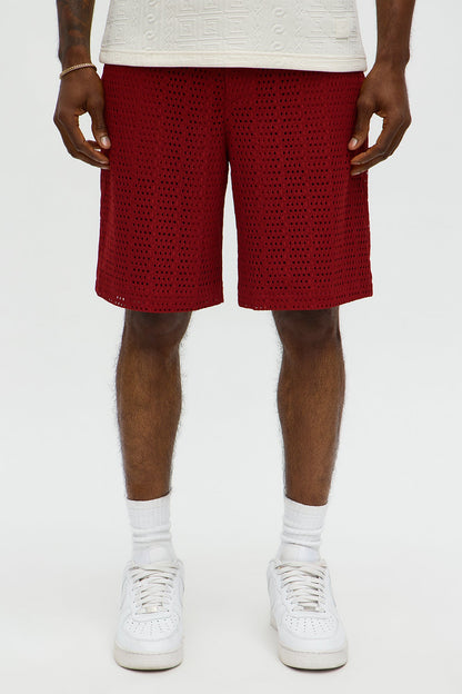 Relaxed Oarken Air Short - Burgundy