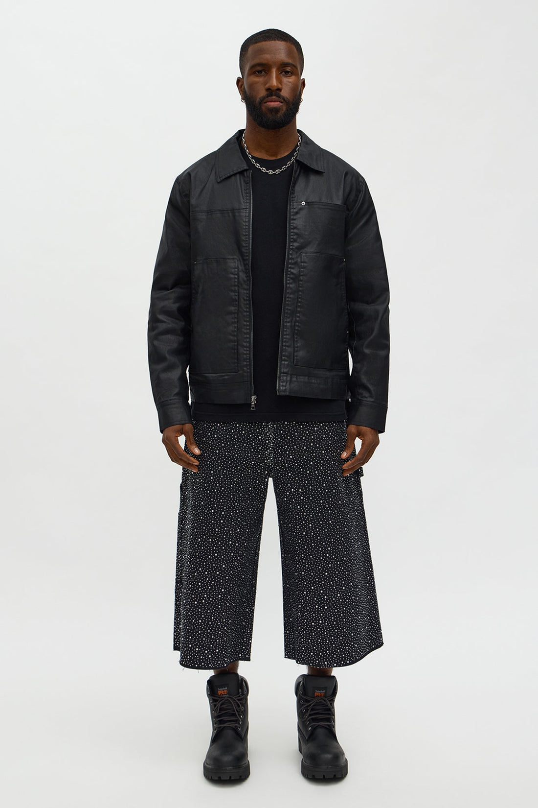 Extreme Baggy Flashing Lights Short - Black