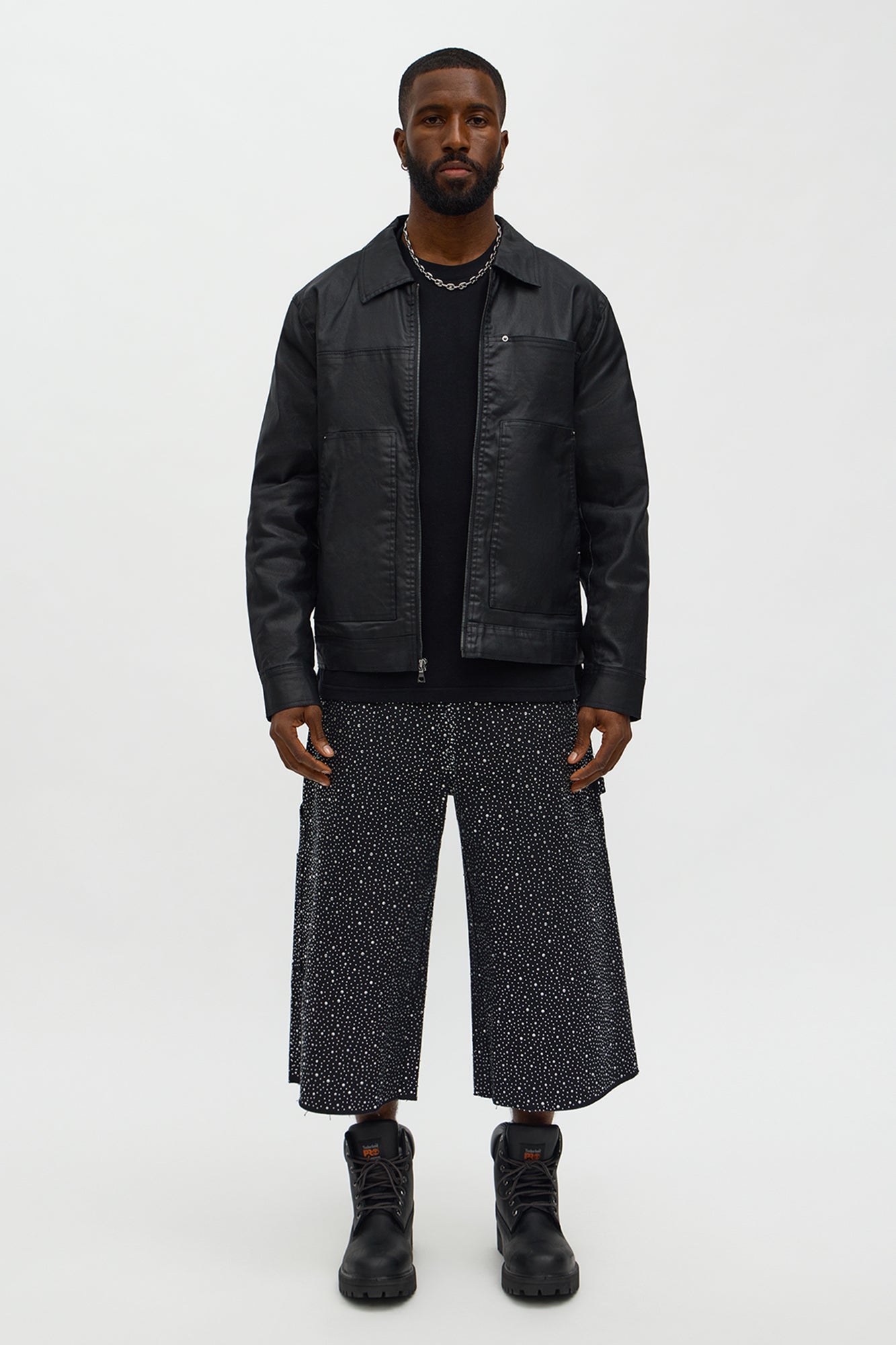 Extreme Baggy Flashing Lights Short - Black