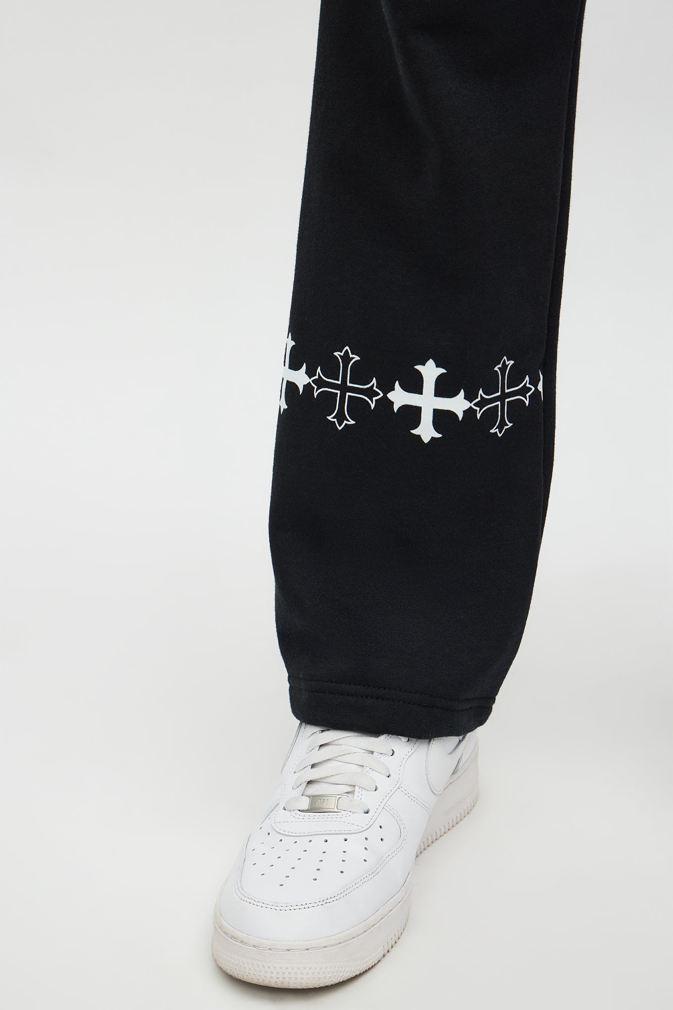 Faith Over Fear Baggy Sweatpants - Black