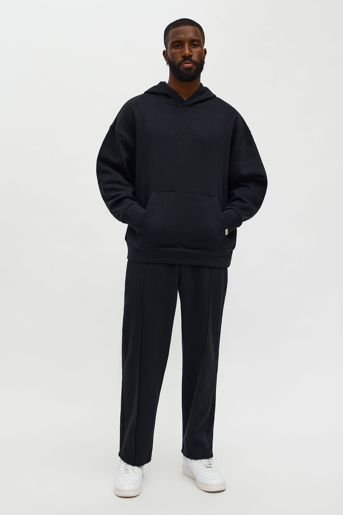 Saints Studio Embroidered Sweatpants - Black
