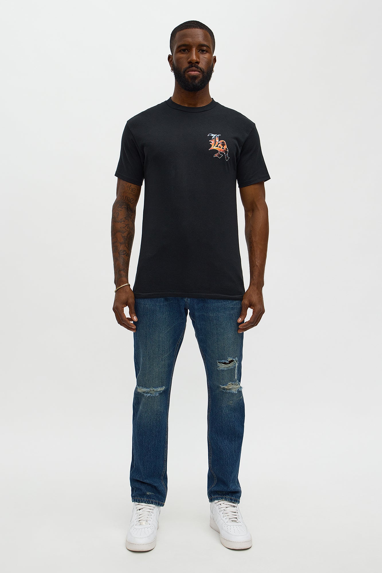 Slim Distressed Flex Jean - Dark Wash