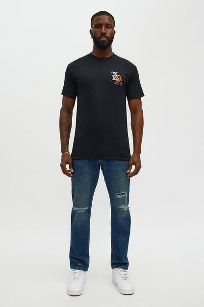 Slim Distressed Flex Jean - Dark Wash
